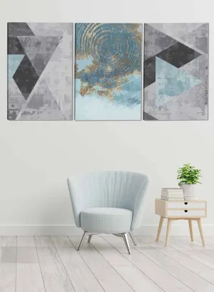 Triptych Vector Abstract Paintings(set of 3)