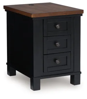 Wildenauer - Brown / Black - Chair Side End Table