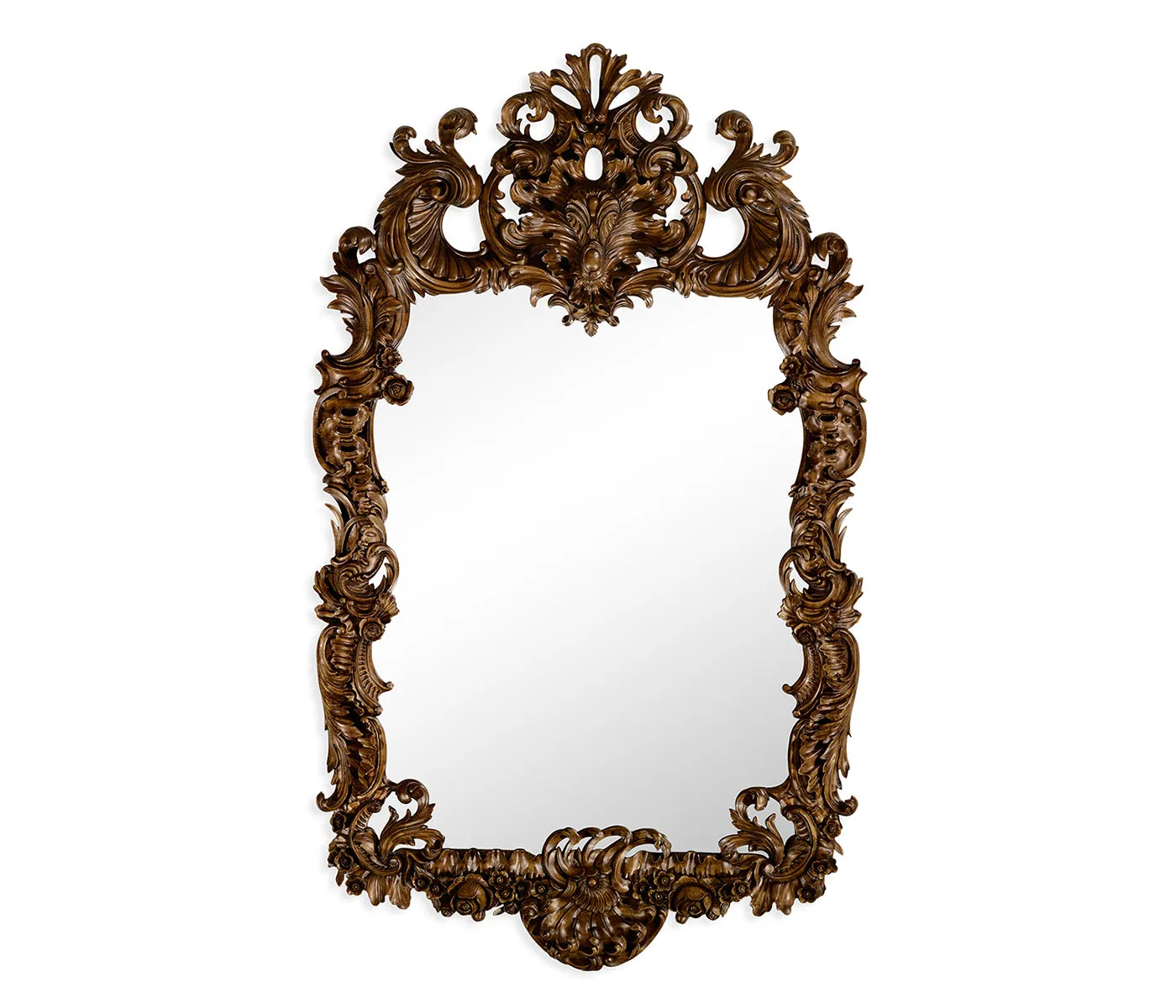 Windsor Collection - Finely carved walnut rococo style mirror