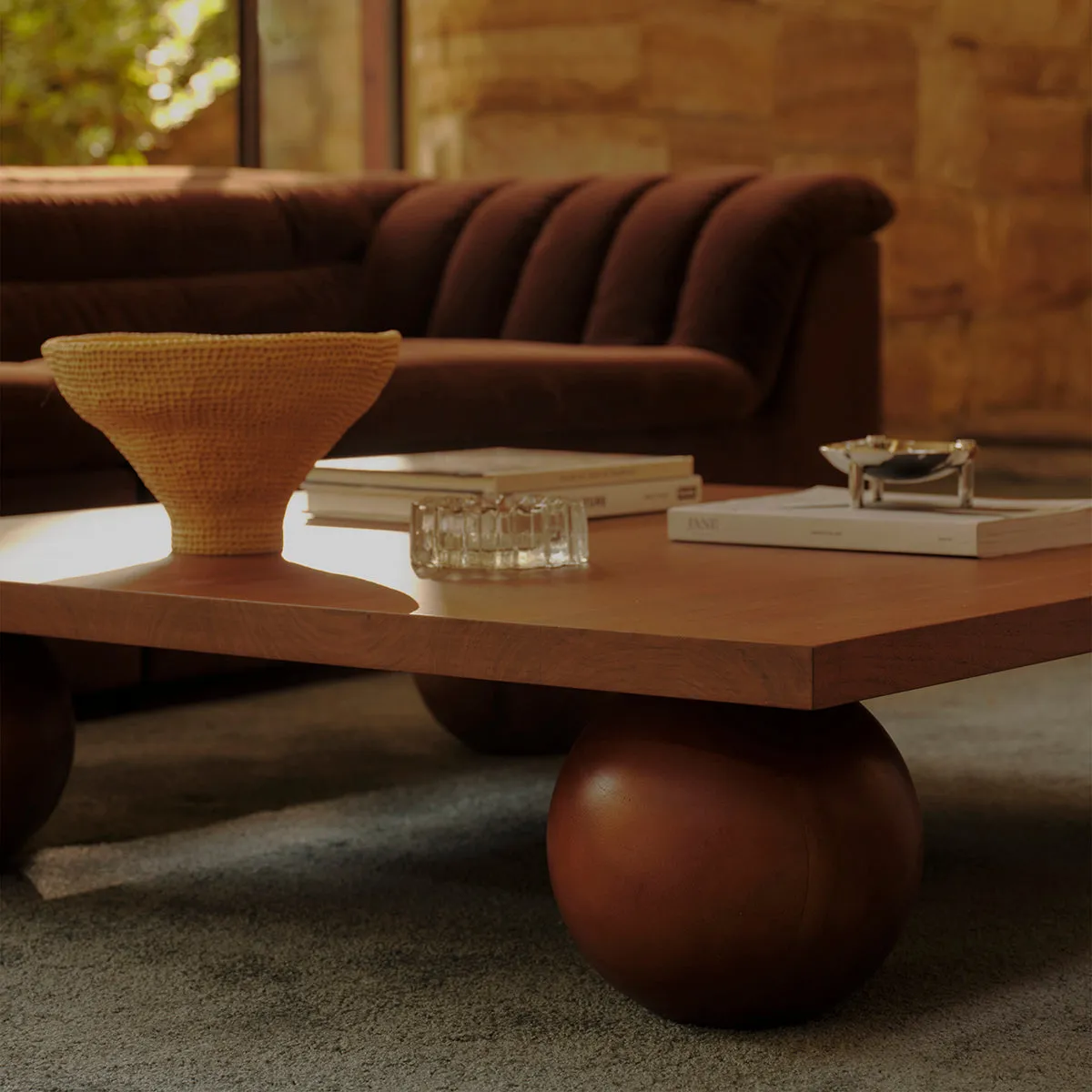 Yoko Square Coffee Table (Walnut Natural)