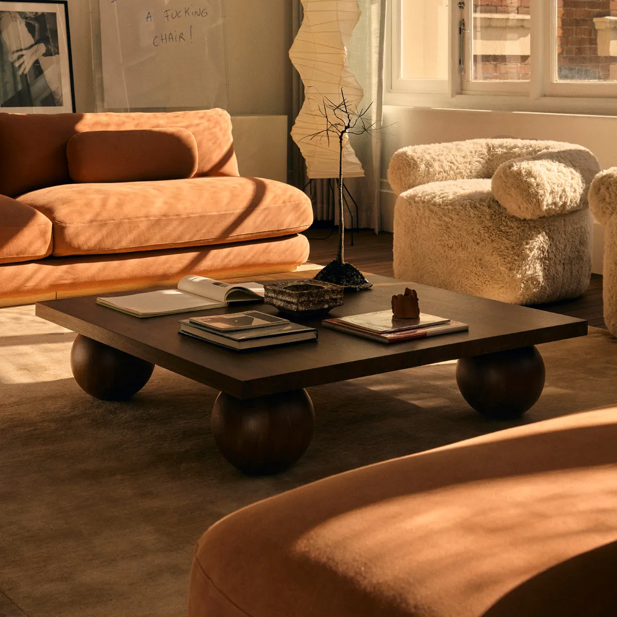 Yoko Square Coffee Table (Walnut Natural)